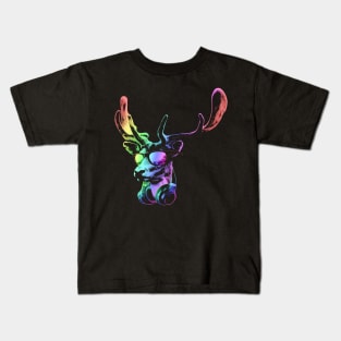 Deer DJ. Cool and Funny Music Animal With Sunglasses And Headphones. Kids T-Shirt